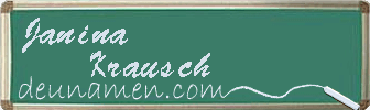 Janina Krausch Visitenkarte